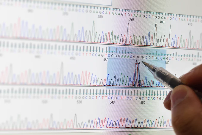 Photo of DNA sequencing by Getty Images.