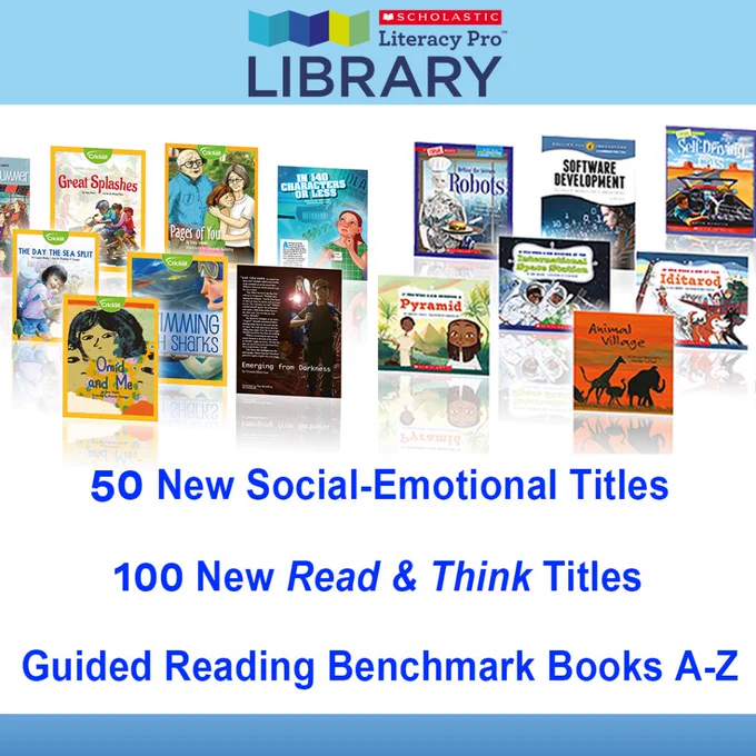 50 New Social-Emotional Titles
100 New Read & Think Titles
Guided Reading Benchmark Books A-Z