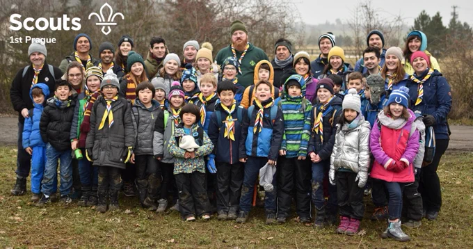 Picture of the 1st Prague Scout Group in Britain