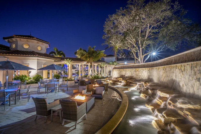 Grill Dining Night Waterfall