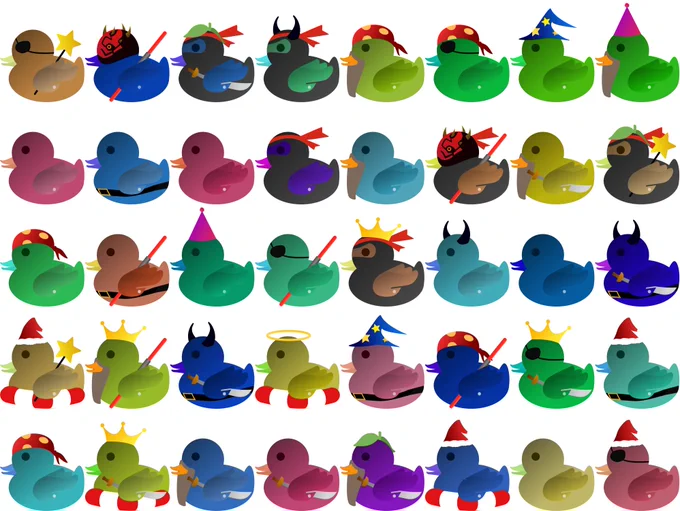 Procedurally generated ducks.