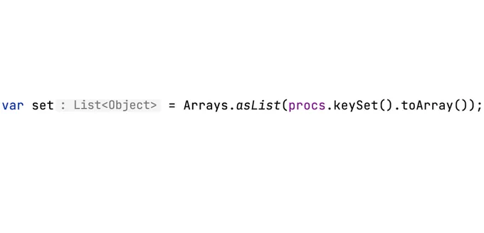 set as array as list is set
