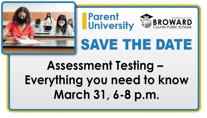 A "Save The Date" flyer for Parent University.