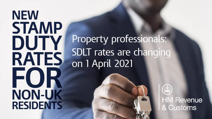 New Stamp Duty rates for non-UK residents. Property professionals: SDLT rates are changing on 1 April 2021