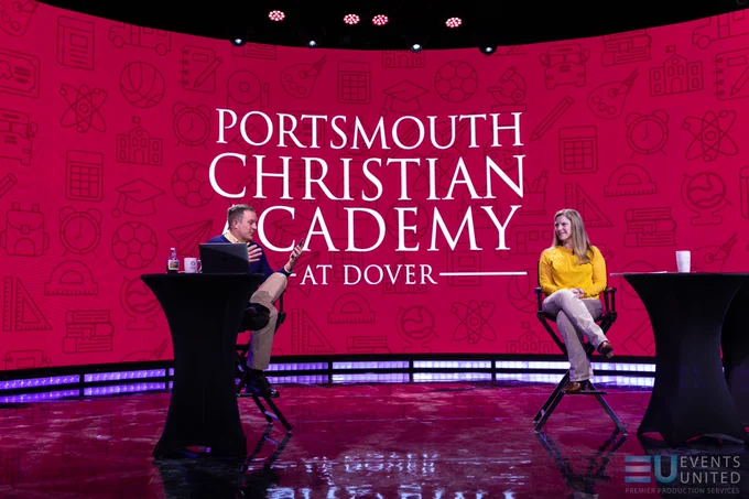 Virtual event, virtual events, virtual gala, virtual fundraiser, pca, New Hampshire, studio, virtual studio, virtual stage, events united, event production, live event