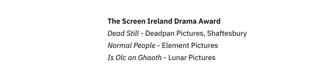Deadpan Pictures - Dead Still Tv Show nominated for RTS Award