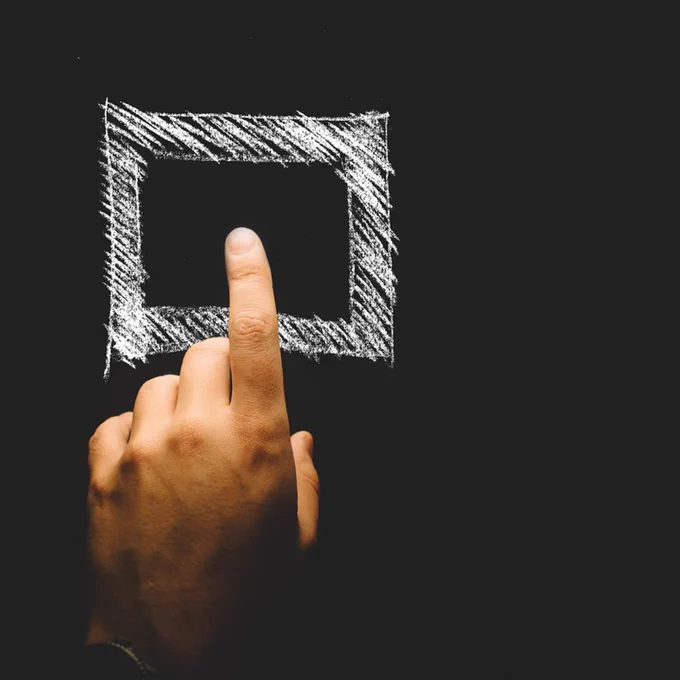 box, rectangle, finger