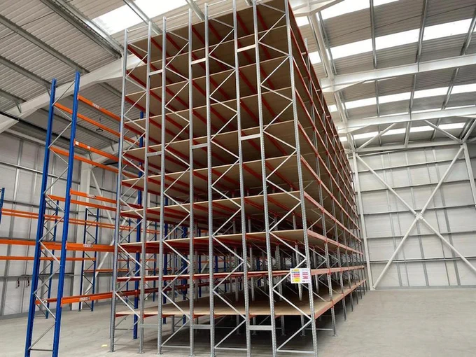 carpet racking installation in warehouse