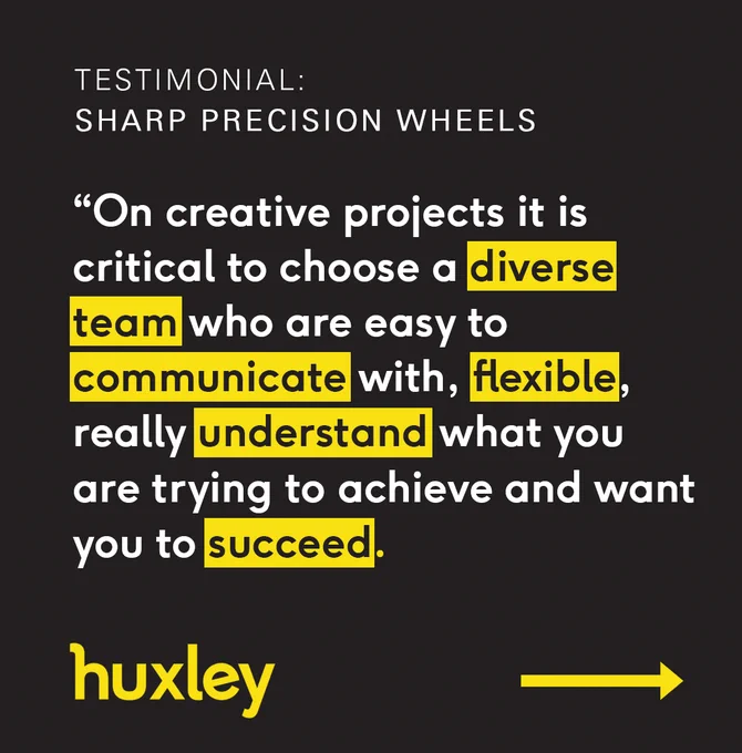 On creative projects it is critical to choose a diverse team who are easy to communicate with, flexible, really understand what you are trying to achieve and want you to succeed.