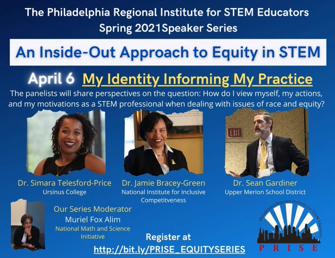 First of 3 in Equity in STEM Speaker Series! Register here:http//bit.ly/PRISE_EQUITYSERIES