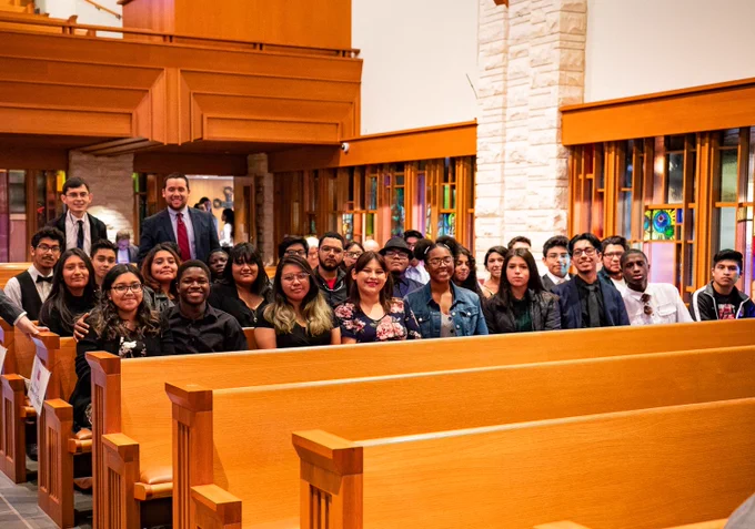 Sharpstown High School Band and directors attend ROCO In Concert in 2019.