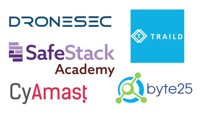 CyRise Cohort Five teams - DroneSec, SafeStack Academy, TRAILD, Byte25 and CyAmast