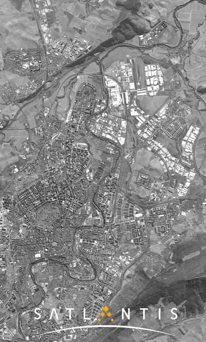 Pamplona (Spain) seen by iSIM IOD 2020. SATLANTIS