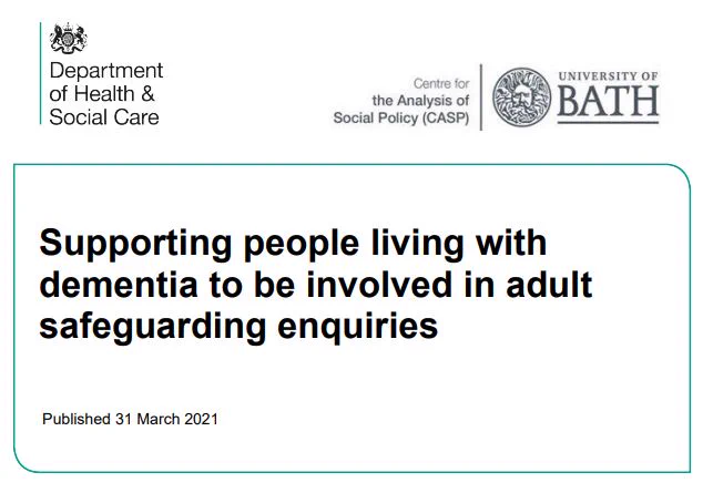 Supporting people living with dementia through safeguarding processes