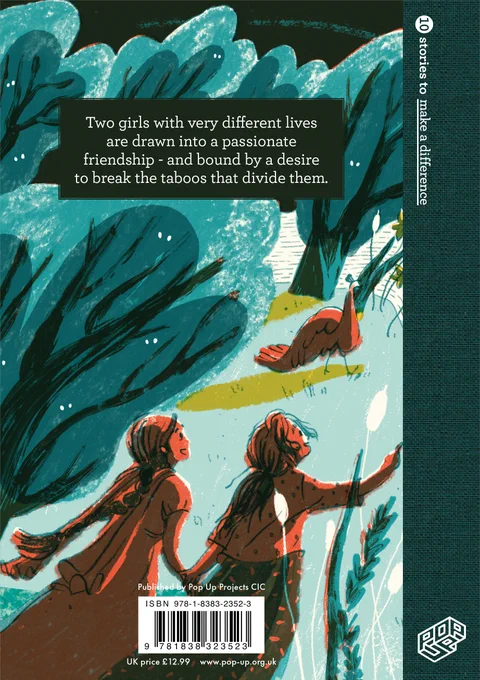 the back cover of "forbidden" the blurb reads "two girls with very different lives are drawn into a passionate friendship - and bound by a desire to break the taboos that divide them."