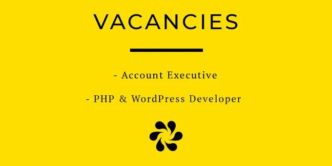 Vacancy post for Account Executive and PHP & WordPress Developer