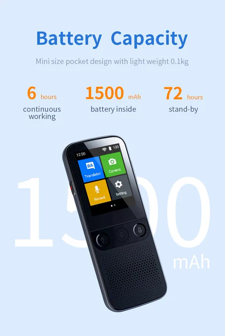  T2 wifi voice translator supports 137 languages voice translation, 27 languages camera translation, and 14 languages offline translation. With it, languages will never be problems.