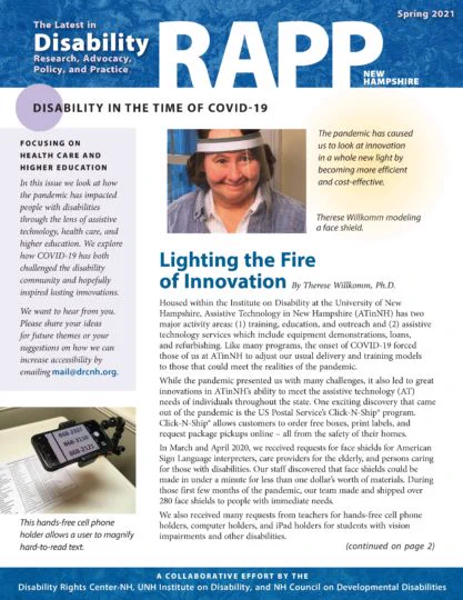 Cover of DRAPP spring issue featuring "Lighting the Fire of Innovation" by Therese Willkomm, Ph.D. 