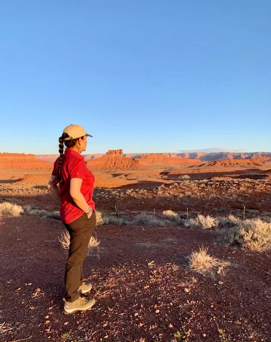 Secretary Haaland stands overlooking Valley of the Gods 