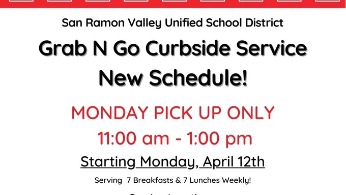 Grab N Go Curbside Service has a new schedule.