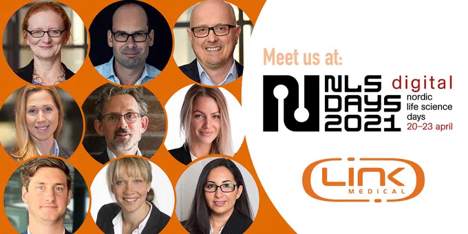 LINK Medical's team joining NLS Days 2021, Marie Moores, Erwin de Buijzer, Jo Anders Rønneberg, Lena Lindeberg, Ola Jeppsson, Cecilie Larssen, Pontus Lamberg, Maria Kastenfalk, and Claudia Wennberg