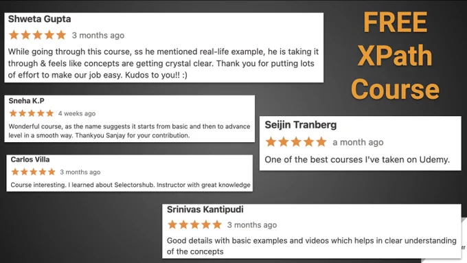 Best XPath Course at Udemy by Sanjay Kumar