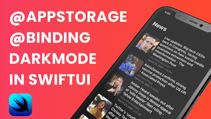 Thumbnail for my latest YouTube video on tundsdev showing the news app which we build previously in Dark mode.