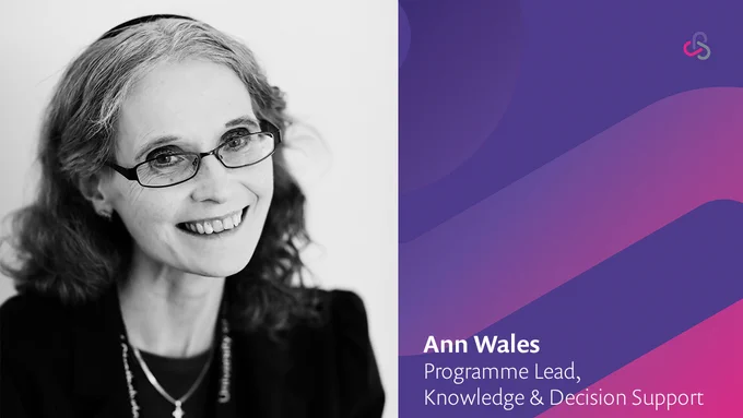 Ann Wales
Programme Lead, Knowledge & Decision Support
The Digital Health & Care Innovation Centre (DHI)