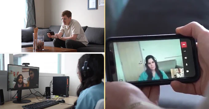 Patients visit with one of our Emergency Department doctors virtually.