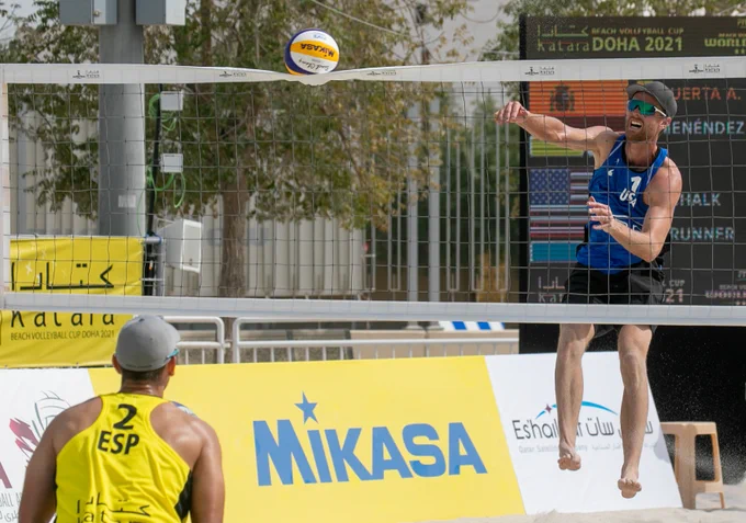 Chaim Schalk (right) and partner Theo Brunner will compete in the Cancun 1 Qualifier.