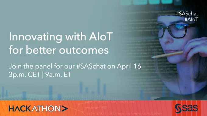 AI and IoT is a natural pairing. And we now have evidence that the connection goes deeper. From customer, patient and citizen experience to the factory of the future, organizations that have linked AI to the IoT are more competitive and efficient than those using the IoT alone. Join this #SASchat to explore how #HackinSAS teams have used #AIoT to deliver better outcomes.