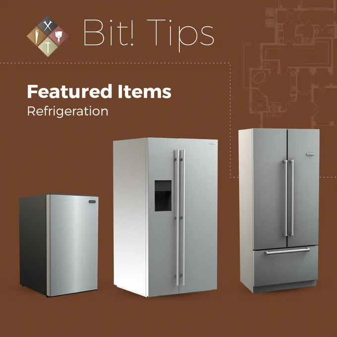 We have an assortment of different sized refrigerators to choose from. Perfect to use for a kitchen 