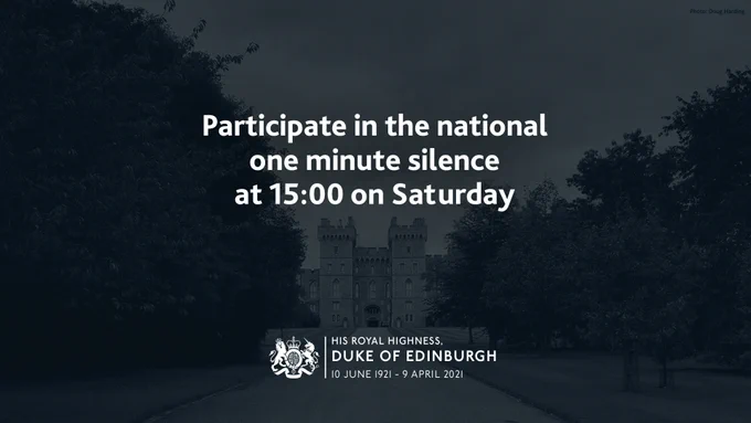 Participate in the national one minute silence at 15:00 on Saturday
