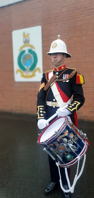 Sergeant Bugler Jamie Ritchie who will lead RM Buglers in performing the Last Post and Action Stations