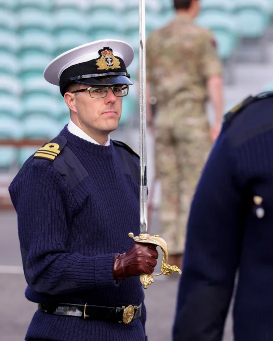 Lt Cdr Hywel Morgan, Commanding Officer of HMS Magpie who will lead the Naval Contingent in the Guard of Honour