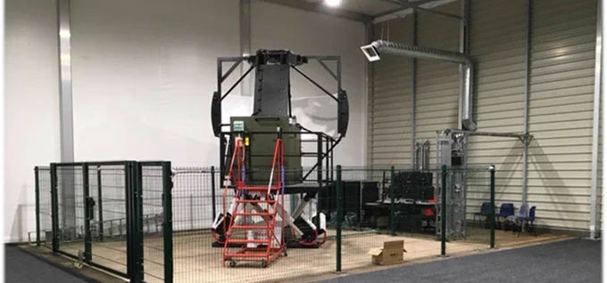 Pioneering new simulator in an industrial bay.