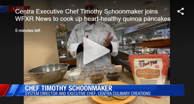 Chef Tim Schoonmaker on WFXR News