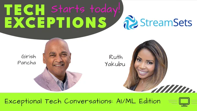 Tune into #TechExceptions w/ @Streamsets CEO @girishpancha on how their platform handles massive data flows by delivering smart data pipelines (eg. ingest, ETL, #ML) & detects #AI model accuracy reduction from changing data.

📅Apr 21st @ 2pm PT @LearnTV
https://msft.it/6012V5g2i