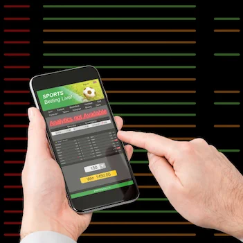 Sports betting on a phone with "analytics not available"