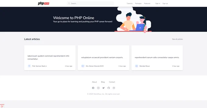 PHPOnline home page