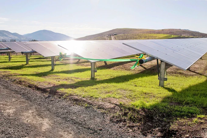 solar panels on campus