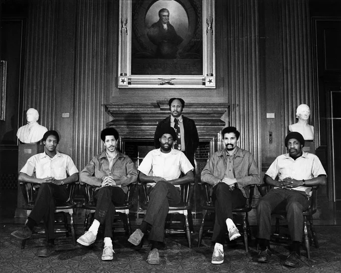 From the Supreme Court's website: Building Support Staff Posing While Setting Up for the Group Photograph, January 1976