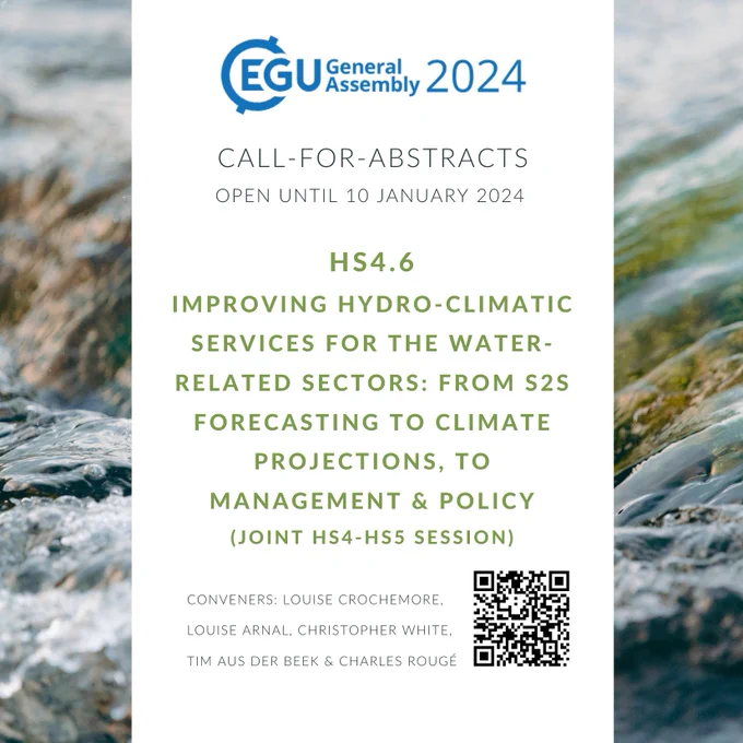 Flyer for a session at the EGU General Assembly 2024. The flyer contains a QR code to more information about the session.
