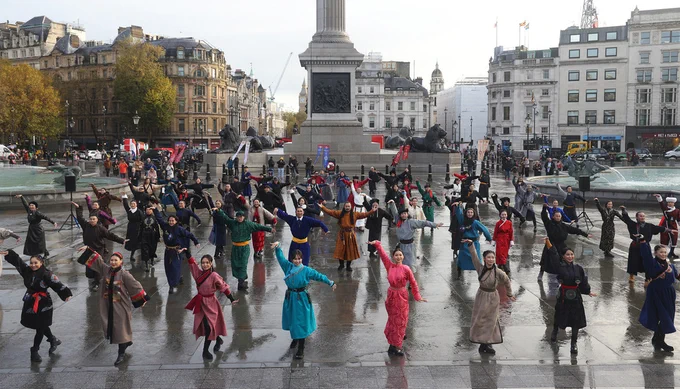 The Mongol Khan company in Trafalgar Square