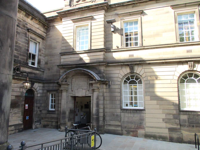 Outside Lancaster Library