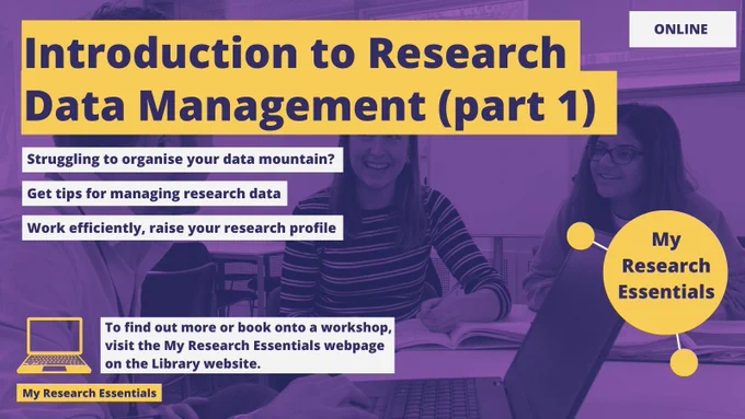 Research Data Management Part One promotional poster