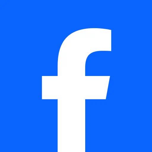 Facebook logo - blue background and white letter F.