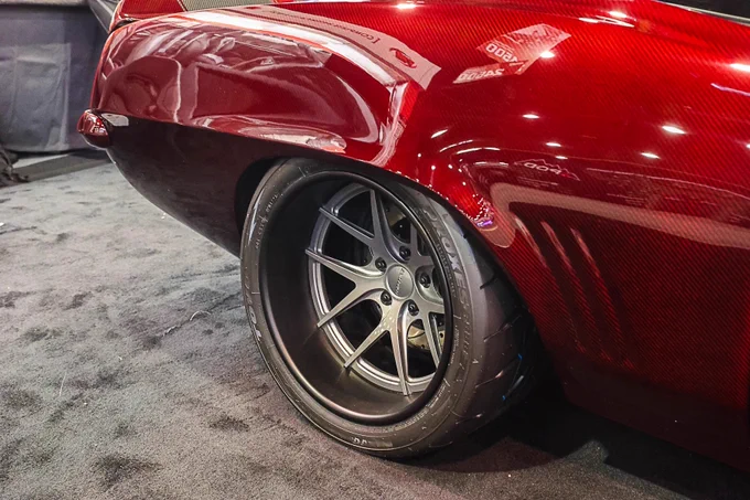 Finale Speed’s Carbon Fiber 1969 Chevrolet Camaro on Forgeline Forged Three Piece VX3C Wheels, wheel closeup