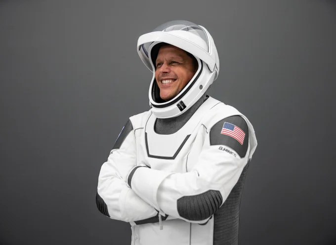 Bob Hines in space suit