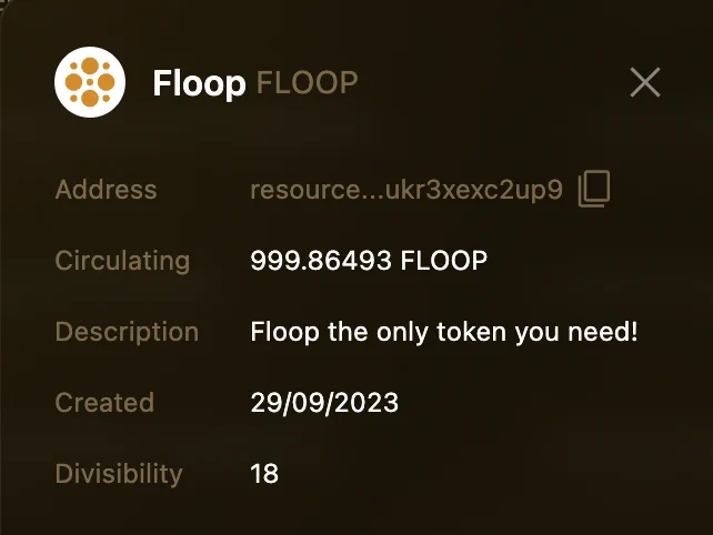 FLOOP was minted with 1000 tokens. Cannot mint any more!